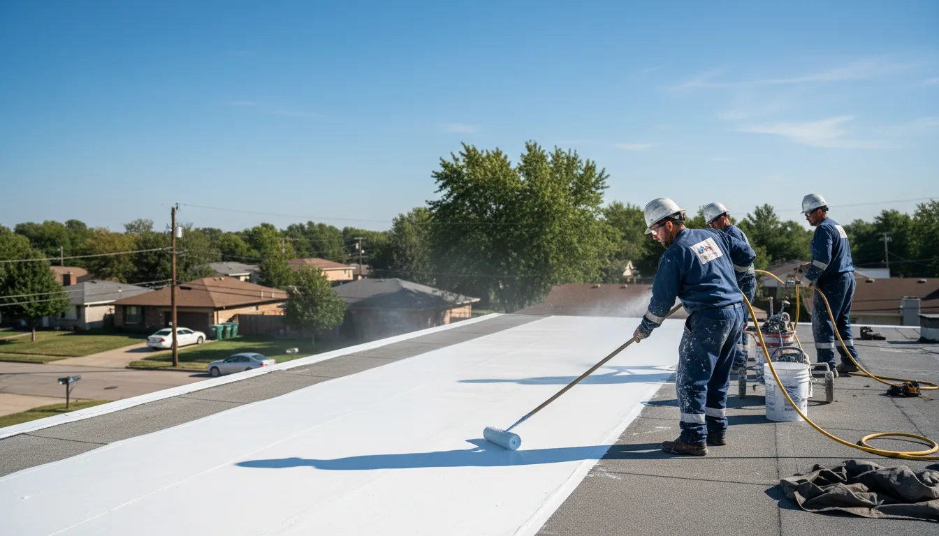 Commercial roof coating in Genoa, IL near me